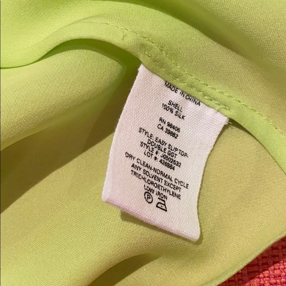 Theory easy slip top neon green size S NWT - Picture 8 of 8